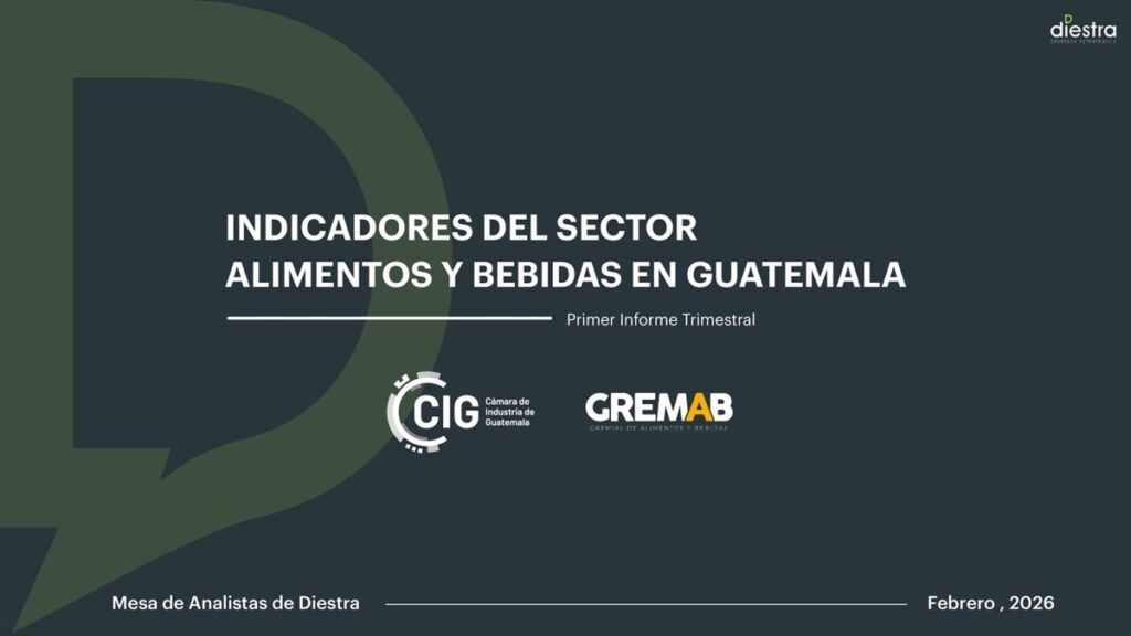 Indicadores del sector de alimentos y bebidas en Guatemala: primer informe trimestral 2026
